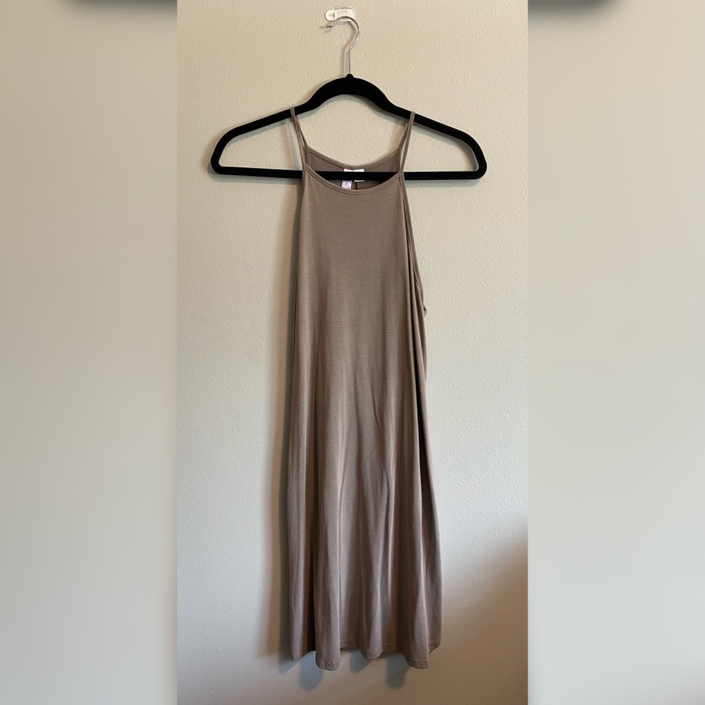 High neck above knee dress